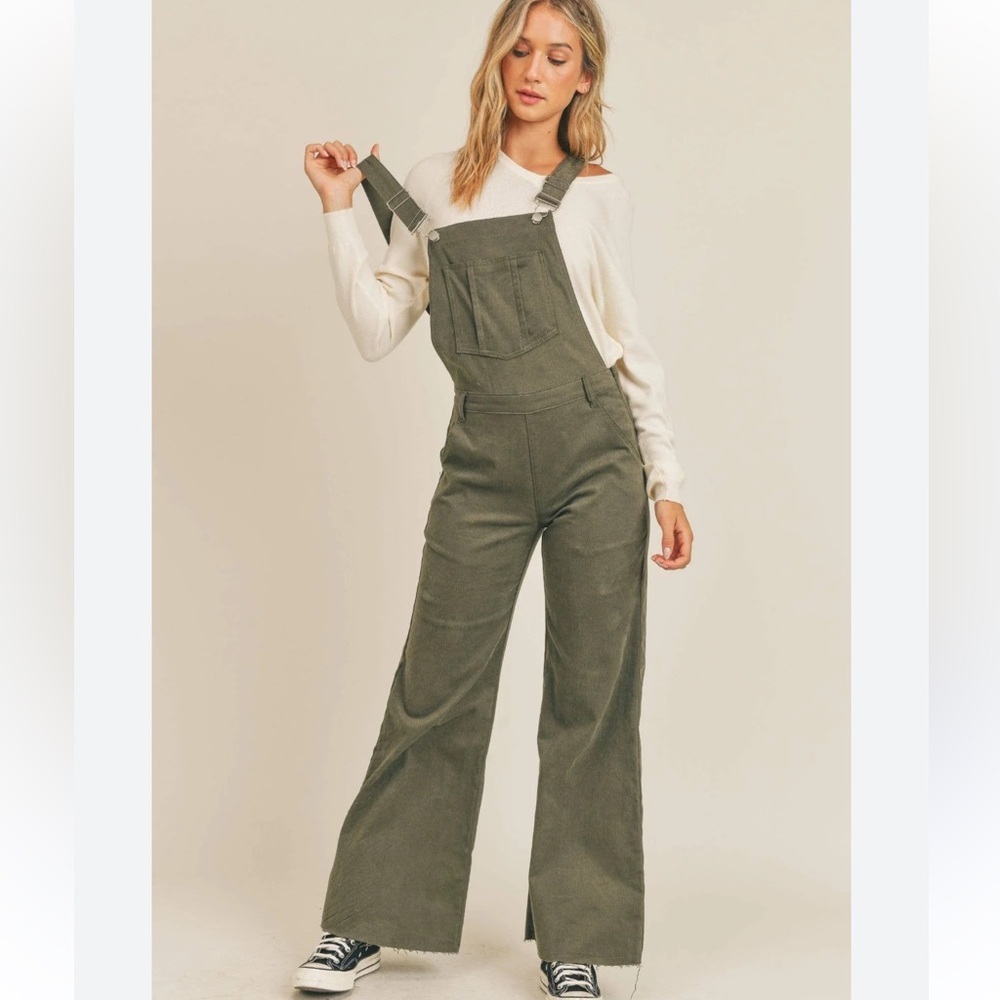 Sadie & Sage Khaki Women Jeans Overalls NWT